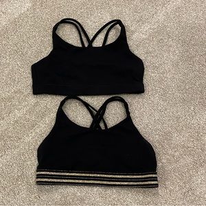 Athleta Girl Sports Bras, bkack sz 8-10